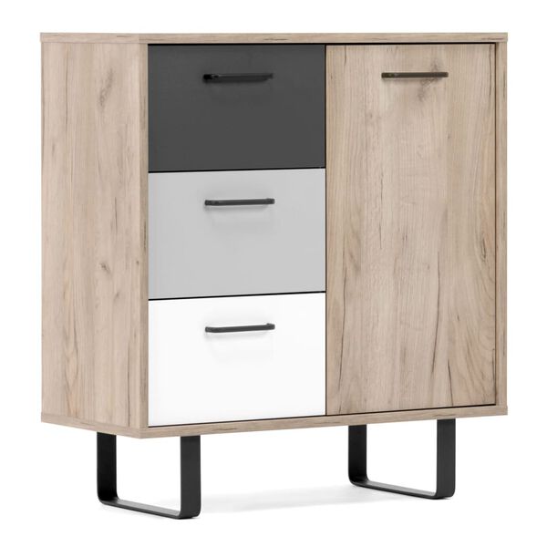 Finori Chest of Drawers Orlando 1 Grey and Craft Oak
