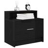 vidaXL Bedside Cabinets with Drawer 2 pcs Black Oak 51x31x47 cm