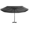 vidaXL Garden Parasol with Aluminium Pole 500 cm Anthracite
