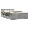vidaXL Bed Frame with Headboard without Mattress Concrete Grey 120x190 cm Small Double