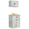 vidaXL Garage Cabinets 2 pcs Concrete Grey Engineered Wood