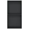 vidaXL Shower Niche Matt Black 32x62x9 cm Stainless Steel