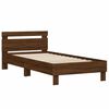 vidaXL Bed Frame without Mattress with LED Lights Brown Oak 100x200 cm
