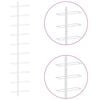 vidaXL Wall-mounted Wine Rack for 10 Bottles 2 pcs White Metal