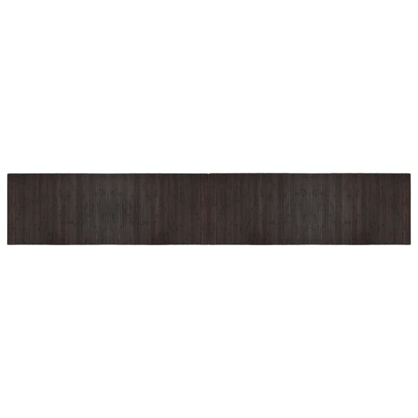 vidaXL Rug Rectangular Dark Brown 70x400 cm Bamboo