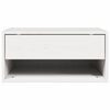 vidaXL Bedside Table White 50 x 32.5 x 24 cm Solid pine wood