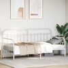 vidaXL Daybed Frame White 90 x 190 cm Powder-Coated Steel