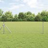 vidaXL Fence with Post Silver 0.8 x 10 m Steel and PVC