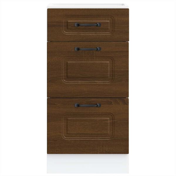 vidaXL Kitchen Base Cabinet Kalmar Brown Oak Engineered Wood