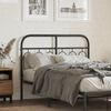 vidaXL Metal Replace Headboard Black 120 cm