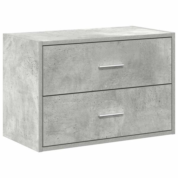 vidaXL Cabinet with 2 Drawers Concrete Grey 60x31x40 cm Engineered Wood