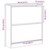 vidaXL Shoe Cabinet Smoked Oak 80x21x87.5 cm Engineered Wood