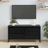 vidaXL TV Cabinet Black Oak 100 x 36 x 49.5 cm Engineered Wood