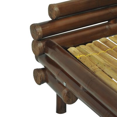 vidaXL Bed Frame Dark Brown Bamboo 140x200 cm