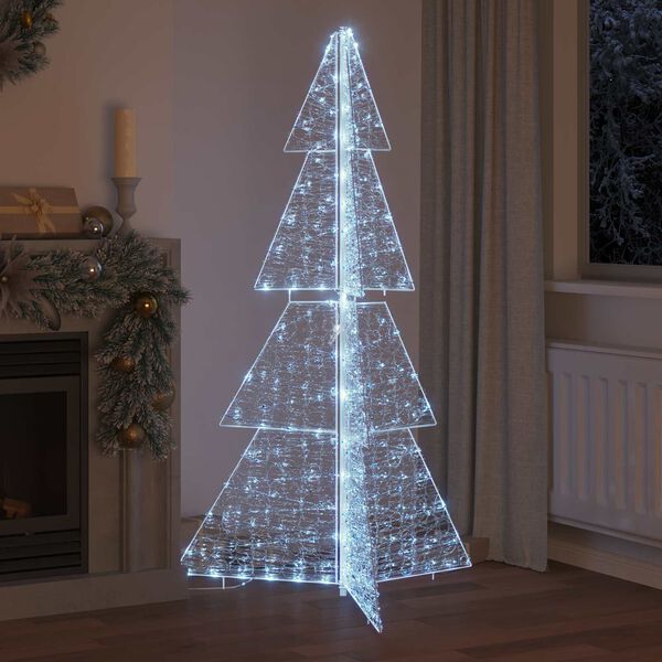 vidaXL Christmas Tree with 240 LEDs Cold White 180 cm Acrylic