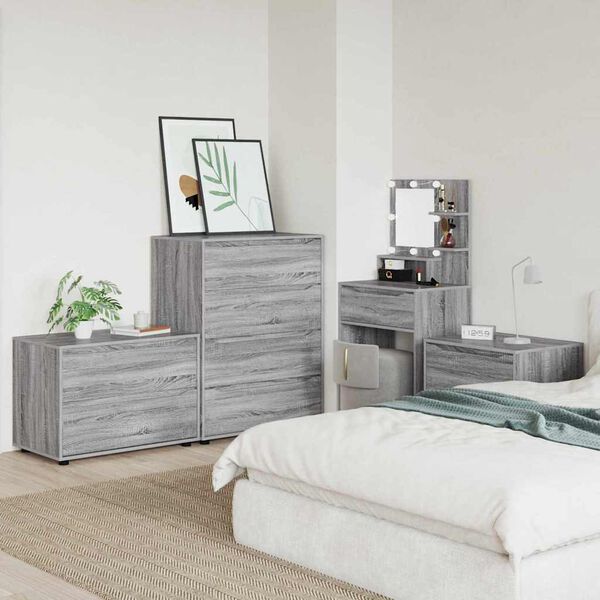 vidaXL Storage Cabinet Grey Sonoma 80 x 48 x 57 cm Engineered Wood