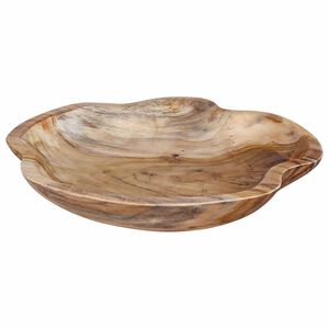 vidaXL Fruit Bowl JEPARA &Oslash; 30 cm Teak Brown Solid Teak Wood