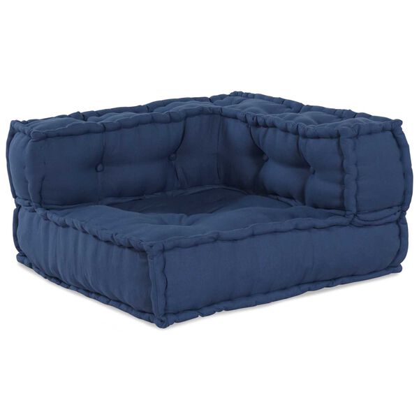 vidaXL Modular Sofa 4 pcs Indigo Fabric