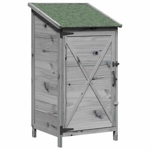 vidaXL Garden Shed Grey 59.5 x 56 x 113.5 cm Solid Fir Wood
