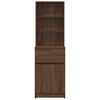 vidaXL Bedside Cabinet Brown Oak 39x35x125 cm Engineered Wood