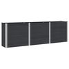 vidaXL Garden Raised Bed Black 300 x 50 x 91 cm alu.