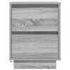vidaXL Bedside Cabinets with LED Lights&nbsp;2 pcs Grey Sonoma 38x34x50 cm