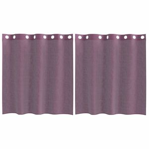 vidaXL Voile Curtains with Grommets 2 pcs Purple 140x140 cm
