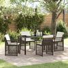 vidaXL Garden Dining Set 5 pcs Brown Poly Rattan