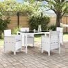 vidaXL Garden Chair 4 pcs White 53 x 49 x 85 cm Polypropylene