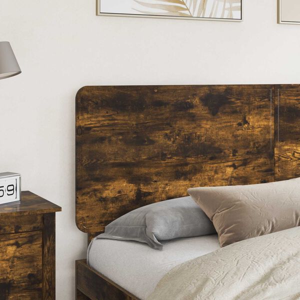 vidaXL Headboard Smoked Oak 200 cm Engineered wood