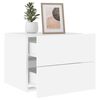 vidaXL Wall-mounted Bedside Cabinets with LED Lights 2 pcs White