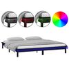 vidaXL LED Bed Frame without Mattress Black 140x190 cm Solid Wood