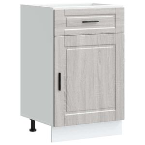 vidaXL Kitchen Base Cabinet "Porto" Grey Sonoma Engineered Wood