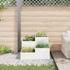 vidaXL Garden Planter White 80 x 80 x 60 cm Steel
