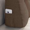 vidaXL Back Pillow Brown 80 x 24 x 50 cm Fabric