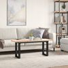 vidaXL Coffee Table O-Frame 110x40x45.5 cm Solid Wood Pine and Steel