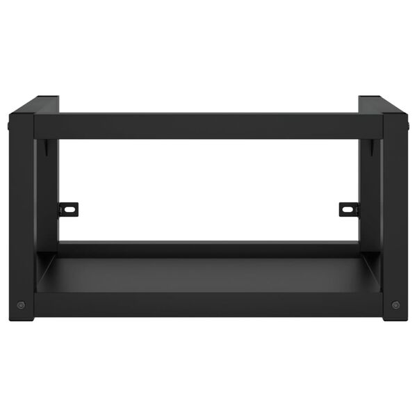vidaXL Bathroom Washbasin Frame with Built-in Basin Black Iron