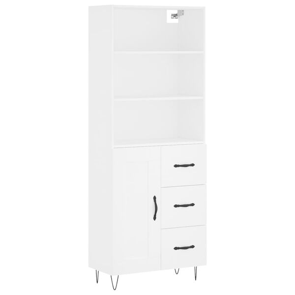 vidaXL Highboard White 69.5x34x180 cm Engineered Wood