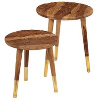 vidaXL Coffee Tables 2 pcs Solid Sheesham Wood