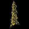 vidaXL Christmas Tree with 100 LEDs Warm White 120 cm Rattan