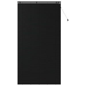 vidaXL Venetian Blind Black 140 x 250 cm 35 mm Solid Paulownia Wood
