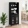 vidaXL Highboard Black Oak 69.5 x 34 x 180 cm Engineered Wood