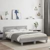 vidaXL Bed Frame with LED without Mattress Grey Sonoma 140x190 cm