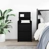 vidaXL Bedside Cabinet with 2 Drawers Black 38x34x80 cm