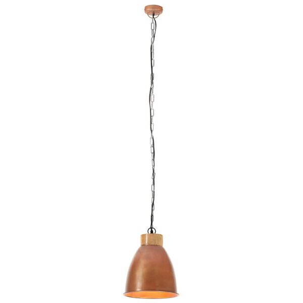 vidaXL Industrial Hanging Lamp Copper Iron & Solid Wood 23 cm E27