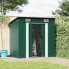 vidaXL Garden Shed Green Metal