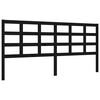 vidaXL Bed Frame without Mattress Black 200x200 cm Solid Wood