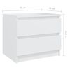 vidaXL Bed Cabinet White 50x39x43.5 cm Engineered Wood