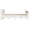 vidaXL Bed Frame with Headboard White 120x200 cm Solid Wood Pine