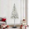 vidaXL Christmas Tree with 300 LEDs White 210 cm PE and Steel